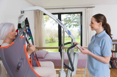 The Invacare Birdie Evo patient lifter