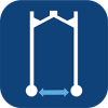 Inside width legs closed